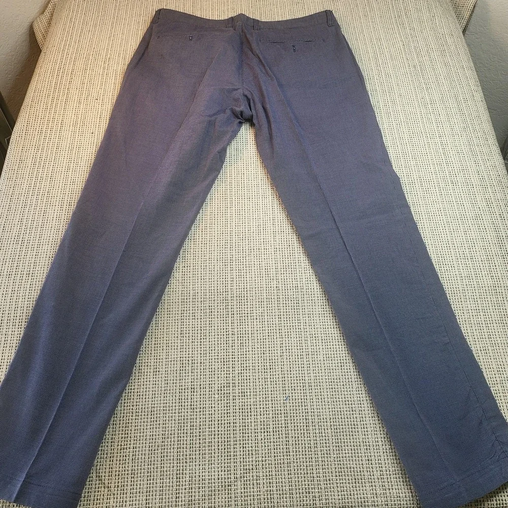 Ted Baker Moore Dress Pants Mens 37x32 Blue Check Flat Front Business‎ Office